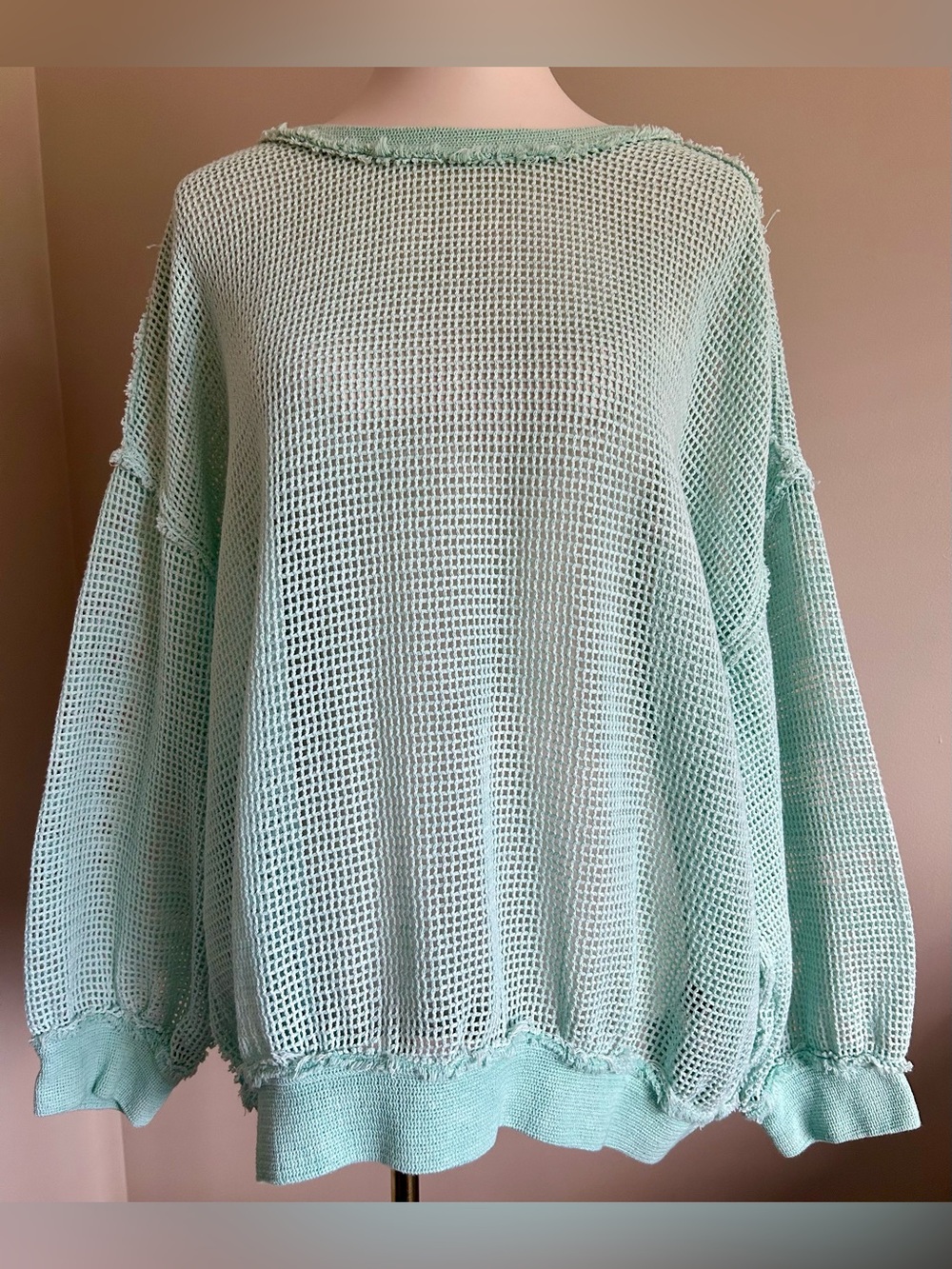 POL Open Waffle Knit Pullover w. Sequinned Detailing - Picture 3 of 11